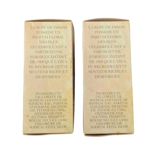 Crabtree & Evelyn Damask Rose Perfumed Bar Soap 3.5oz Set of Two - Picture 4 of 9